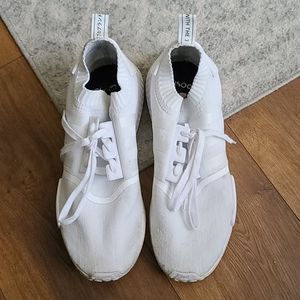 Adidas NMD primeknit triple white size 13